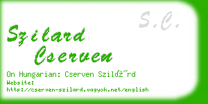 szilard cserven business card